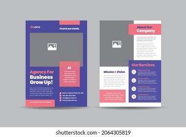 Corporate Business Flyer Design or Handout and leaflet design or Marketing sheet Brochure Design