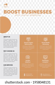 Corporate business flyer design layout template A4 size