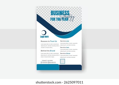 Corporate business flyer design layout vector