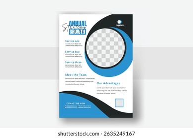 Corporate business flyer design layout vector.