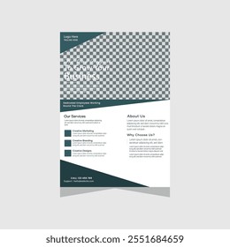 Corporate business flyer design set