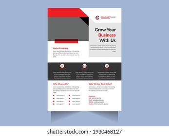 Corporate business flyer design template with modern concept Premium Vector.