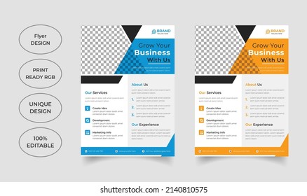 Corporate business flyer design template