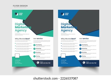 Corporate business flyer design template.