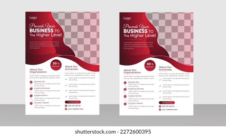 Corporate Business Flyer design template .brochure cover design layout background, vector template in A4 size .