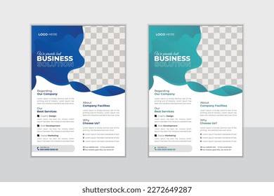 Corporate Business Flyer Design Template, Flyer Design Layout Template in A4, Vector Flyer Design Template, Minimal and Creative Business Flyer Design