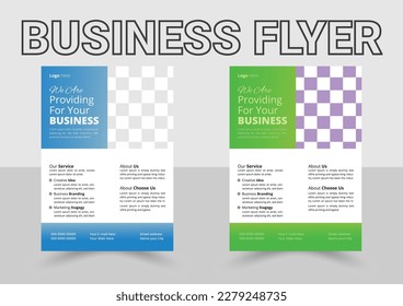 Corporate Business Flyer Design Template in A4. Can be adapt to Flyer, Annual Report, Corporate Business Flyer poster pamphlet brochure cover design layout background, two colors scheme, vector