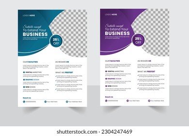 Corporate Business Flyer Design Template.