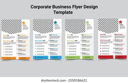 Plantilla Corporativa del diseño del volante del negocio con la variación del color