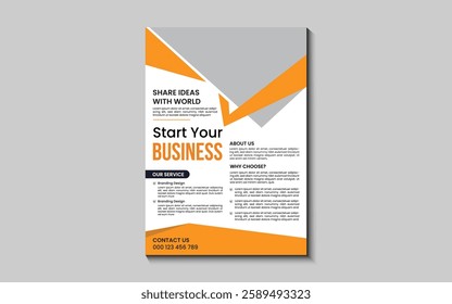 Corporate business flyer design template