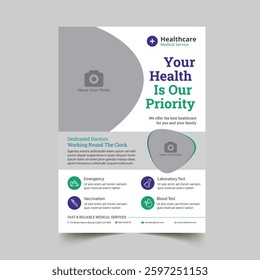 Corporate business flyer design template, modern business flyer design