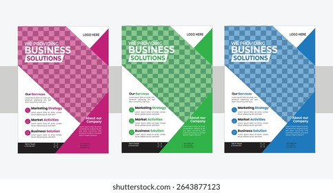 Corporate business flyer  Design Template in A4. 
