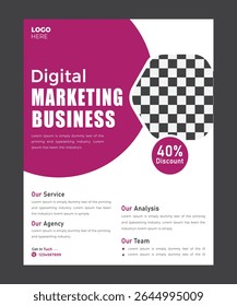 Corporate business flyer design template, modern business flyer design template print of a4 size