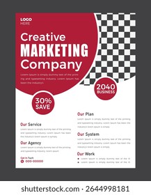 Corporate business flyer design template. Multi color corporate flyer template