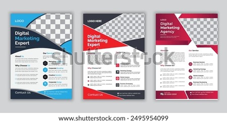 Corporate business flyer design template, modern business flyer design template print of a4 size