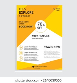 Corporate business flyer design travel flyer leaflet