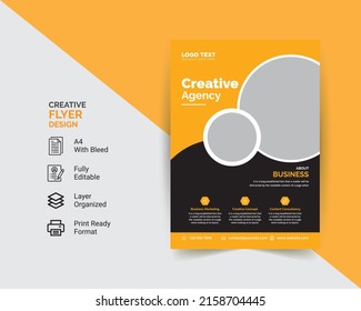 Corporate Business Flyer Design, Vektorvorlage in A4-Größe - Vektorgrafik