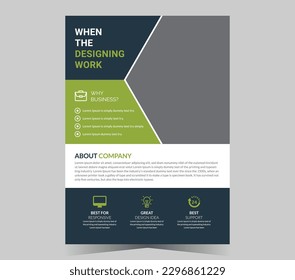 Diseño de volante empresarial y plantilla vectorial