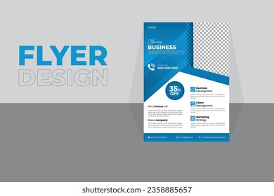 Corporate Business Flyer design vector template in A4, Business Presentation ,business promotion web banner template design, Business marketing flyer.