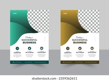 Corporate Business Flyer design vector template in A4, Business Presentation ,business promotion web banner template design, Business marketing flyer.
