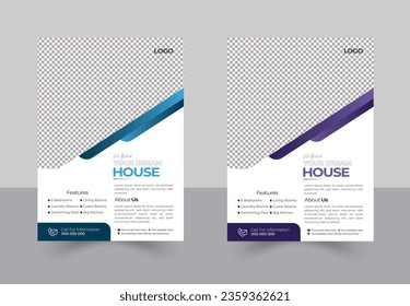 Corporate Business Flyer design vector template in A4, Business Presentation ,business promotion web banner template design, Business marketing flyer.