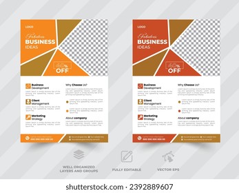 Corporate Business Flyer design vector template in A4, Business Presentation ,business promotion web banner template design, Business marketing flyer.
