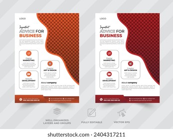 Corporate Business Flyer design vector template in A4, Business Presentation ,business promotion web banner template design, Business marketing flyer.