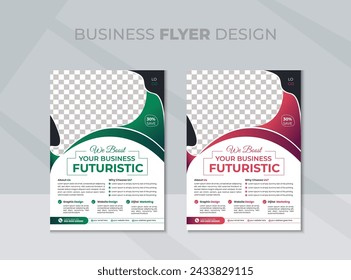 In: Corporate Business Flyer Design. Vorlage für Vektorlayout-Flyer. 