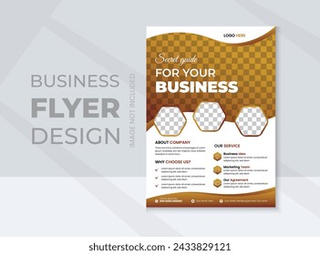 Diseño de volantes de negocios corporativos. Plantilla de folleto de diseño vectorial. 