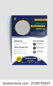 Corporate Business Flyer Design, Vector Template Modern Business Flyer