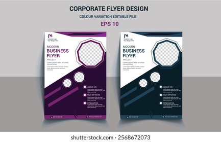 corporate business flyer design,Modern template.