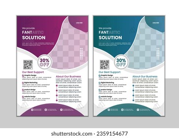 Corporate Business Flyer Design,poster pamphlet brochure cover design with two colors scheme,vector abstract design