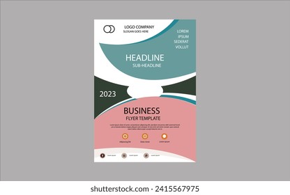 Corporate Business Flyer Editable Vector Design 