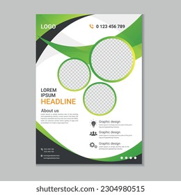 Corporate business flyer layout, Flyer cover design, Annual report, Corporate presentation, Digital marketing flyer, Business brochure template design with mockup