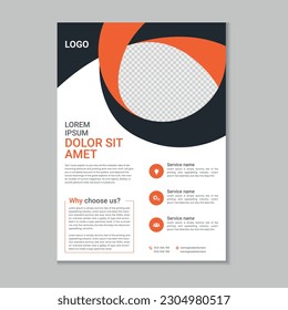 Corporate business flyer layout, Flyer cover design, Annual report, Corporate presentation, Digital marketing flyer, Business brochure template design with mockup