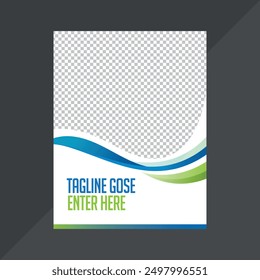 Corporate Business Flyer, Modern Annual Report Cover Design Vector
