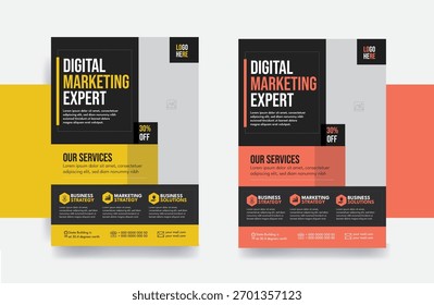 Corporate business flyer multipurpose flyer layout design template
