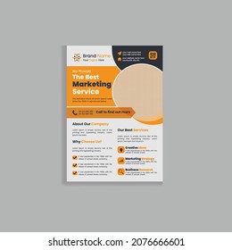 Corporate Business Flyer Orange Color design Template