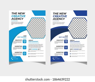 Corporate Business Flyer poster, Business abstract vector template, two colors, vector template in A4 size
