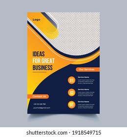 Corporate Business Flyer Poster Brochure Cover Design Layout Background A4 Size Editable Vector Template