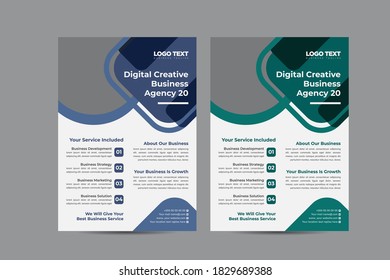 Corporate Business Flyer poster cover design layout background, two colors vector template in A4 size