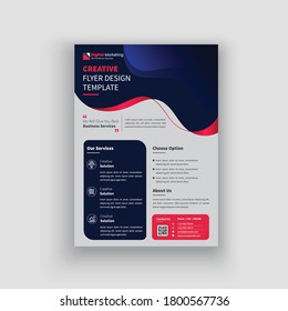 Corporate Business Flyer poster  design layout background, template flyer in A4 size - Vector
