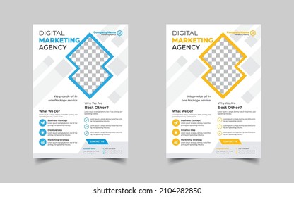 Corporate business flyer poster design layout template A4, blur background, Template vector design for Magazine, Poster, Corporate Presentation, Portfolio, Flyer infographic, modern layout
