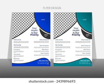 Corporate Business Flyer poster design layout background, vector template in A4 size - Vector