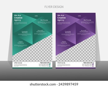 Corporate Business Flyer poster design layout background, vector template in A4 size - Vector