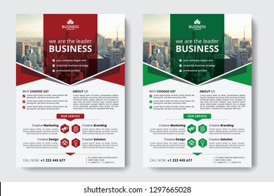 Corporate Business Flyer poster pamphlet brochure cover design layout background, two colors scheme, vector template in A4 size - Vector - Vector svg