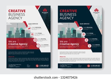 Corporate Business Flyer poster pamphlet brochure cover design layout background, two colors scheme, vector template in A4 size - Vector