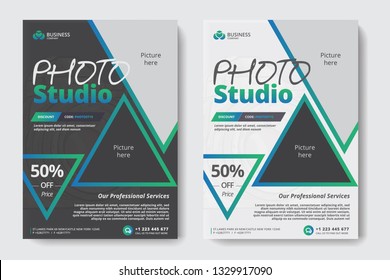 Corporate Business Flyer poster pamphlet brochure cover design layout background, two colors scheme, vector template in A4 size - Vector - Vector