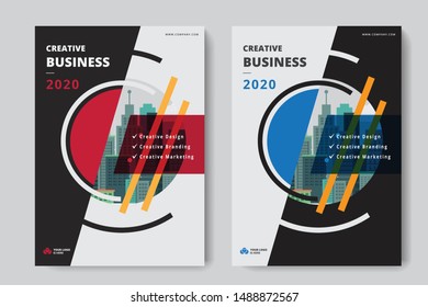 Corporate Business Flyer poster pamphlet brochure cover design layout background, two colors scheme, vector template in A4 size - Vector