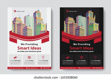 Corporate Business Flyer poster pamphlet brochure cover design layout background, two colors scheme, vector template